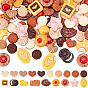90Pcs Resin Decoden Decoden Cabochons, Imitation Food, Mixed Shapes