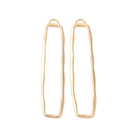 Большие подвески из латуни с открытой спиной, без никеля , для diy уф смолы, прямоугольные