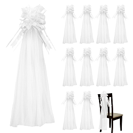 12unidades de lazos de plástico para tirar, con 3piezas de telas de organza para decoración de bodas y fiestas de cumpleaños