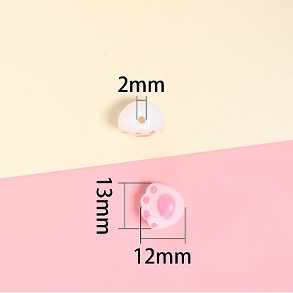 Акриловые бусины, отпечаток лапы