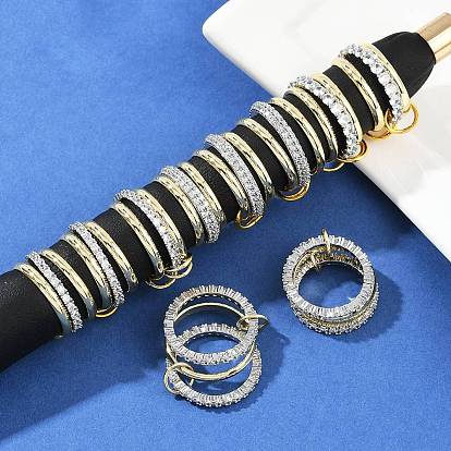 Латунные микро проложить пальцев кольца кубического циркония, штабелируемые кольца