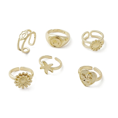 Brass Adjustable Open Rings