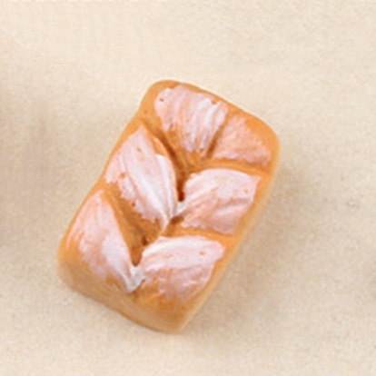Harz Cabochons, Imitation Lebensmittel, undurchsichtig, Brot