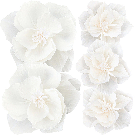 1 искусственные цветы из крепированной бумаги, для оформления свадебного торжества