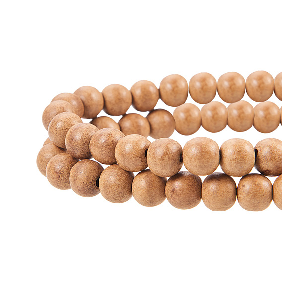 Натуральные бусины сандалового дерева, круглые, окрашенные