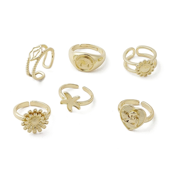 Brass Adjustable Open Rings