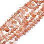 Raw Rough Natural Sunstone Beads Strands, Nuggets