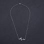 201 Stainless Steel Pendant Necklaces, with Cable Chains and Lobster Claw Clasps, Heartbeat