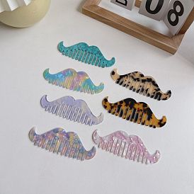 Cellulose Acetate Hair Combs, Mustache Shape