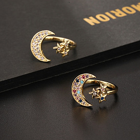 Chic Moon and Star Ring for Women - Unique Cold Style Fashion Accessory
