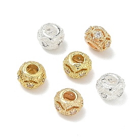Латунные микропаве из прозрачного кубического циркония, рондель, долговечный, стойки покрытие