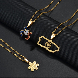 304 подвески из нержавеющей стали в стиле Пуэрто-Рико, золотые