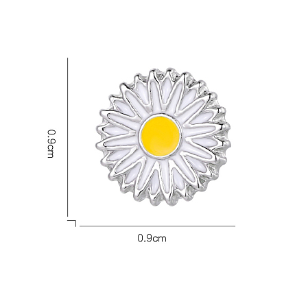 Alloy Sunflower Watch Band Studs, Metal Nails for Watch Loops Accesssories
