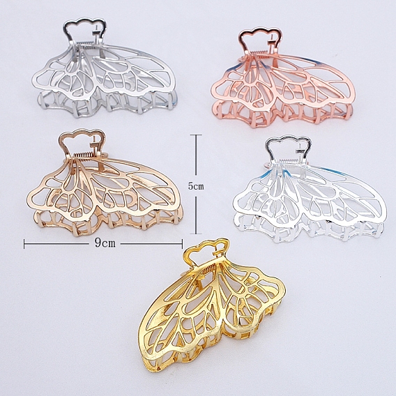 Alloy Claw Hair Clips, Butterfly