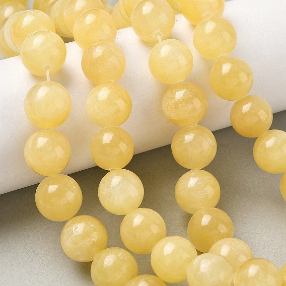 Природный Топаз нефрита бисер нитей, круглые