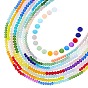 8 Stränge undurchsichtig 8 Stil 7 Farben Milchglasperlen Stränge, facettierte Rondelle