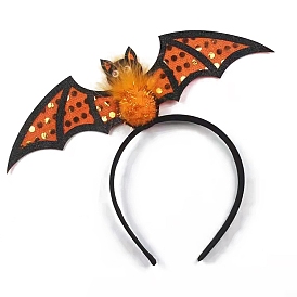 Halloween Theme Cloth Hair Bands, Bat Hair Bands for Girls Women Cosplay Party Decoration