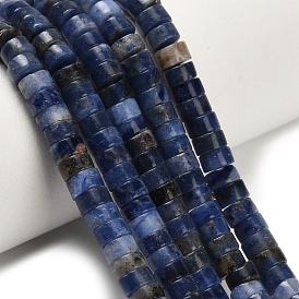 Природный содалит бисер нитей, диск, Heishi бусы