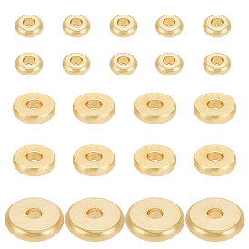 60шт 3 ярусы латунные бусины, долговечный, Плоский круглый / диск, Heishi бусы