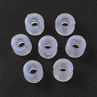 Прозрачные акриловые бусины, блеск порошок, колонка