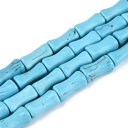 Синтетических нитей бирюзовые бусы, бамбуковую палку