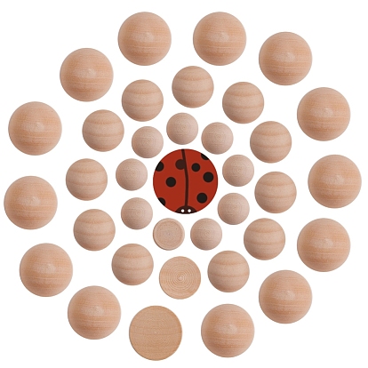 Wood Cabochons, Undyed, Half Round