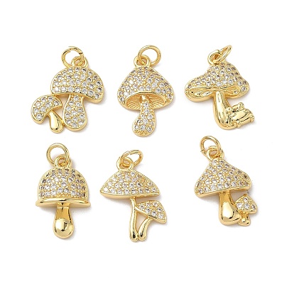 Латунные микро проложить кубического циркония подвески, гриб, с целью перехода в кольце