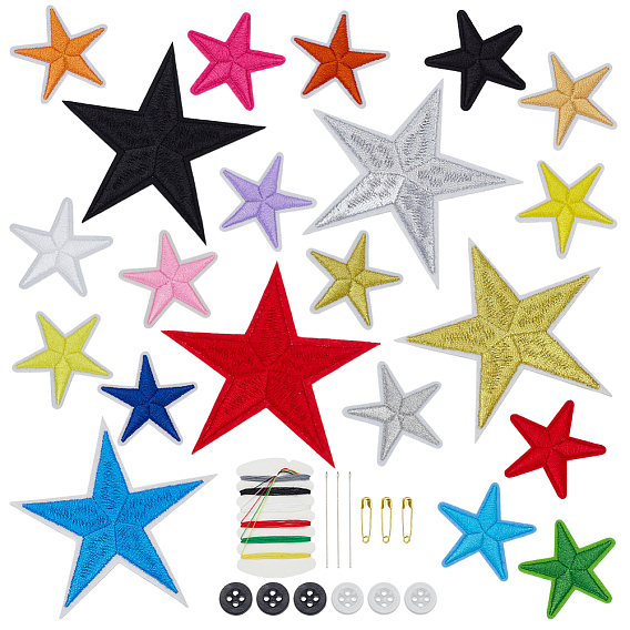 3сумки тканевые термоклеевые заплатки для одежды, гладить, звезда