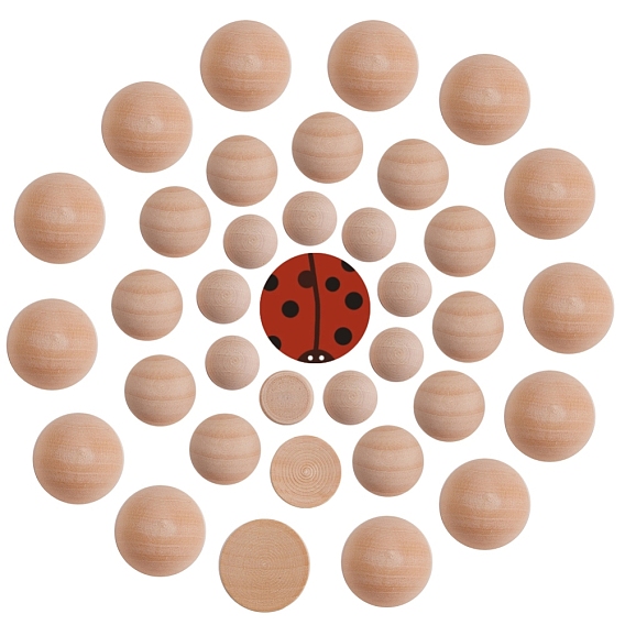 Wood Cabochons, Undyed, Half Round