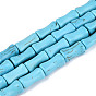 Синтетических нитей бирюзовые бусы, бамбуковую палку