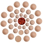Wood Cabochons, Undyed, Half Round