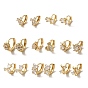 KC Gold Plated Brass Micro Pave Cubic Zirconia Hoop Earring