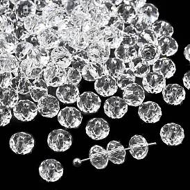 К 9 стекло, к 9 стекло, имитация Австрийские кристаллические шарики, класс AAA, граненые, рондель