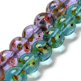 Handmade Transparent Lampwork Beads, Round