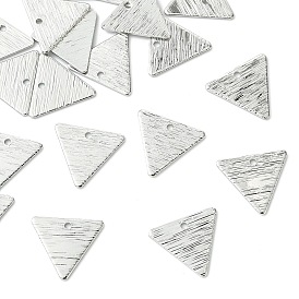 SHEGRACE Brass Pendants, Triangle Charms, Stamping Blank Tag, Brushed Finish, Cadmium Free & Lead Free & Nickel Free