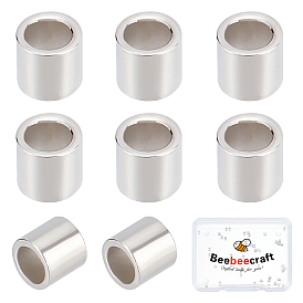 Beebeecraft 50Pcs 925 Sterling Silver Spacer Beads, Tube