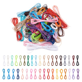 37 faisceaux 37 coloris cordon polyester ciré, ronde