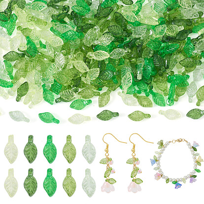 250шт 5 цветные подвески из прозрачного акрила, лист прелести