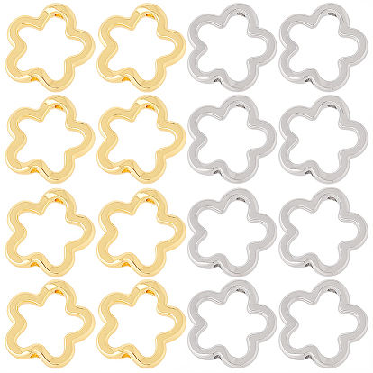 20шт 2 цвета сплава бусины рамка, цветок