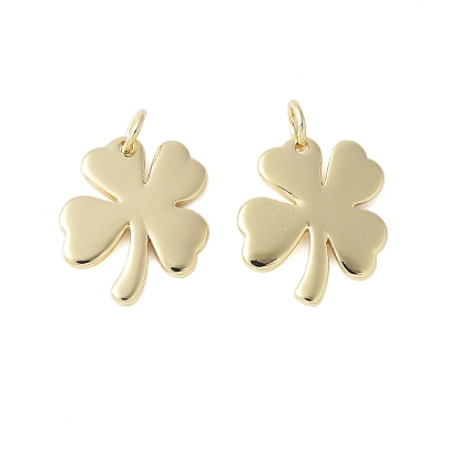 Латунные подвески, клевер амулеты, стойки покрытие, долговечный, без кадмия и без свинца, с целью перехода в кольце