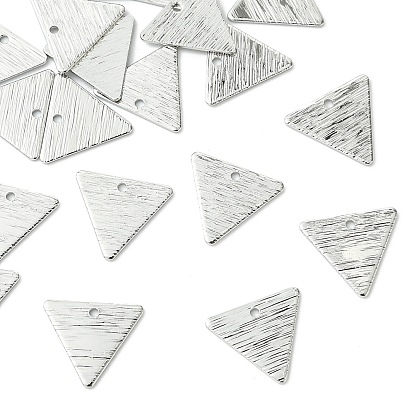 SHEGRACE Brass Pendants, Triangle Charms, Stamping Blank Tag, Brushed Finish, Cadmium Free & Lead Free & Nickel Free