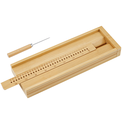 1Комплект швейных инструментов для ПК: шило, шил, прокалыватель, с деревянной ручкой, 1 Инструменты для переплета книг из бамбука прямоугольной формы из ПК