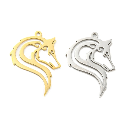 304 подвески из нержавеющей стали, лазерная резка, очарование головы волка