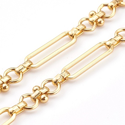 Brass Link Chain Necklaces, with Toggle Clasps