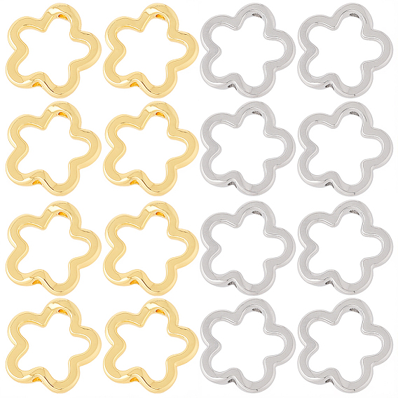 20шт 2 цвета сплава бусины рамка, цветок