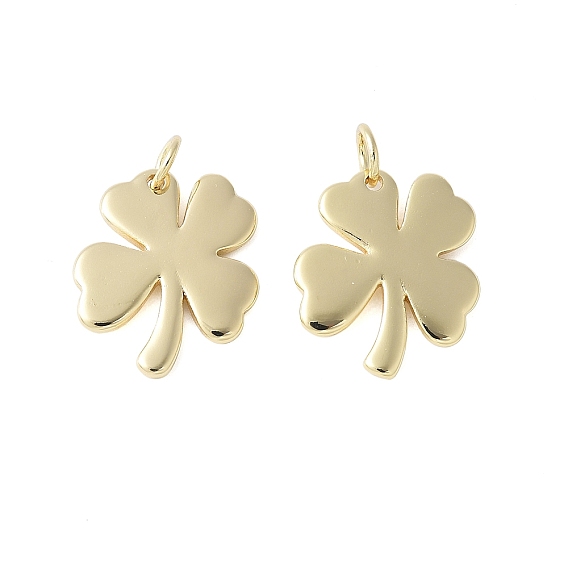 Латунные подвески, клевер амулеты, стойки покрытие, долговечный, без кадмия и без свинца, с целью перехода в кольце