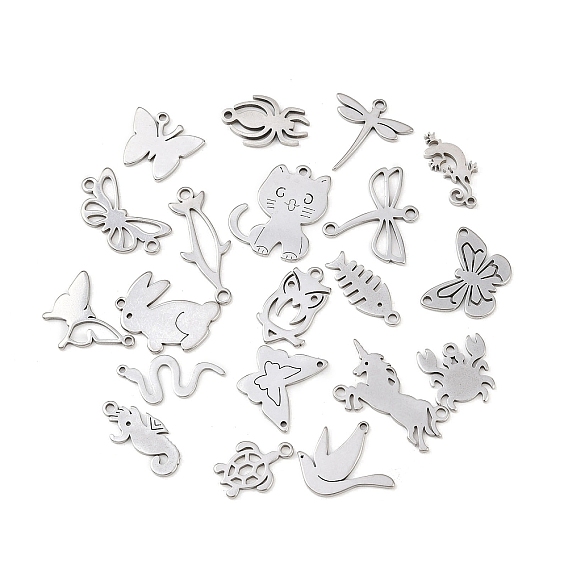 20 шт. 201 подвески из нержавеющей стали, разнообразные