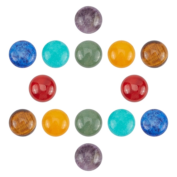 Natural Gemstone Cabochons, Half Round/Dome