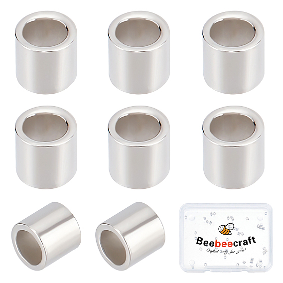 50Pcs 925 Sterling Silver Spacer Beads, Tube