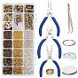 DIY Jewelry Sets, with Iron Jump Rings, Brass Earring Hooks, Iron Head Pins and Iron Crimp Ends